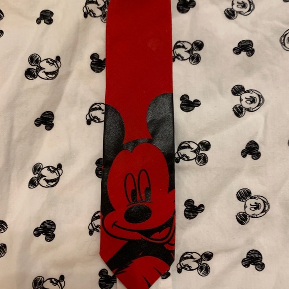 •Disney• Mickey Mouse button down w/ matching tie - Picture 3 of 4